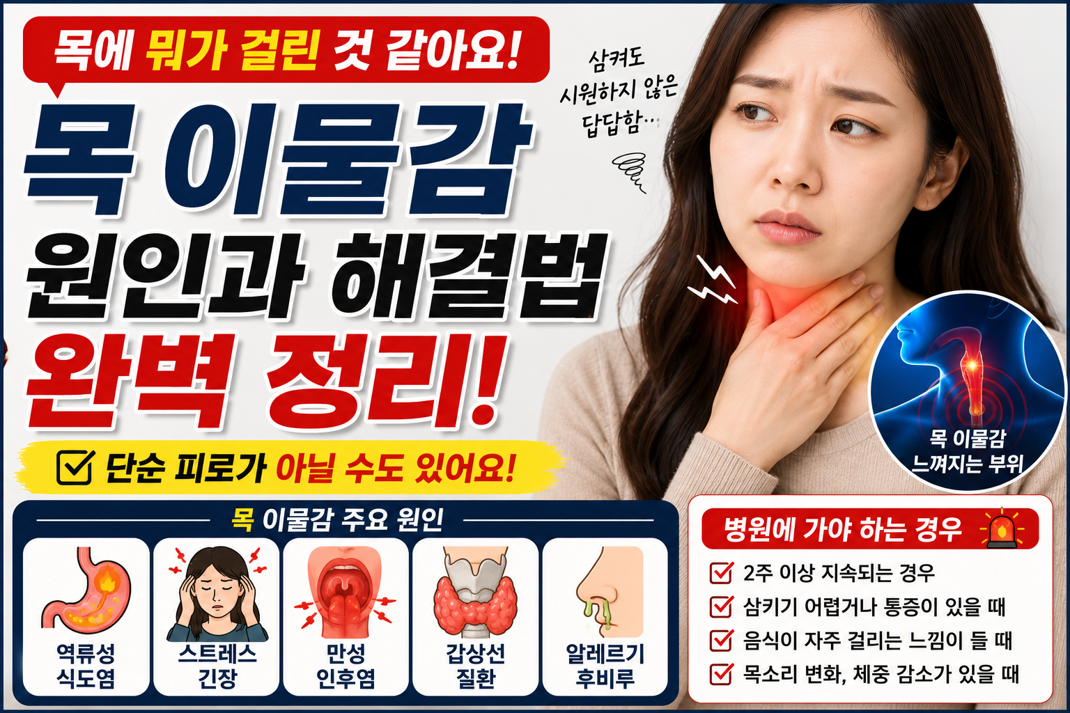목 이물감 원인 해결 썸네일