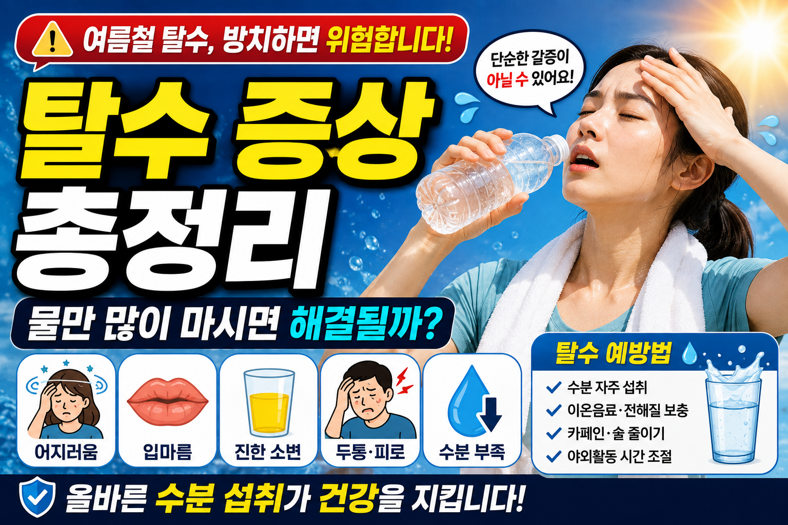 탈수 증상 총 정리 썸네일