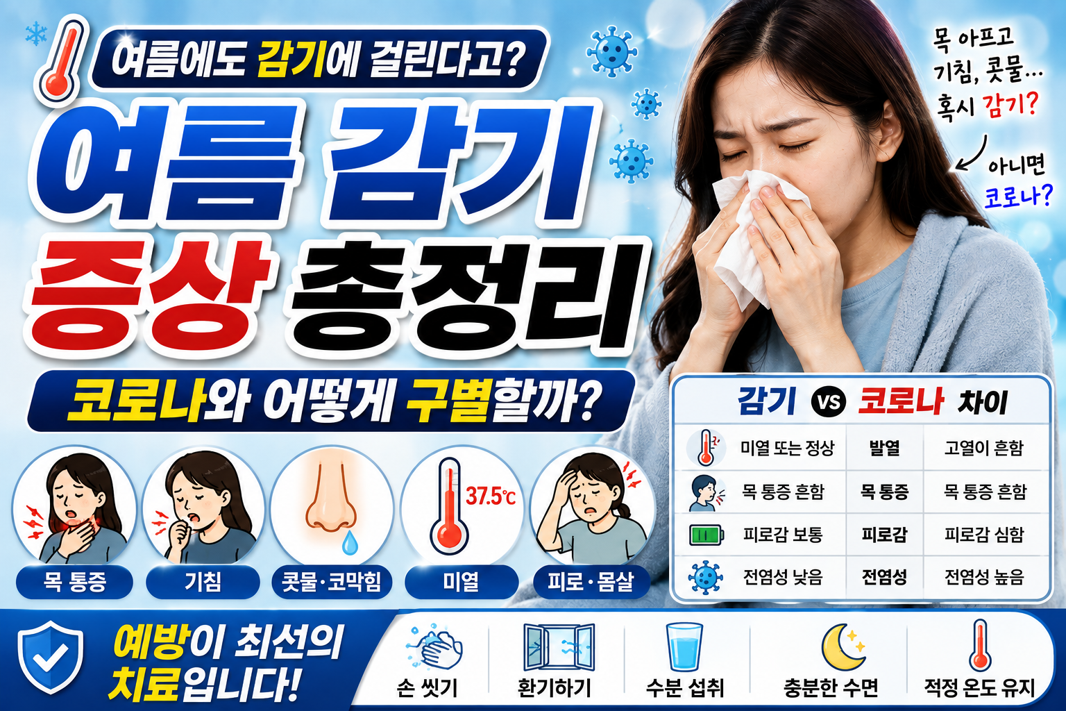 여름 감기 증상 총정리 썸네일