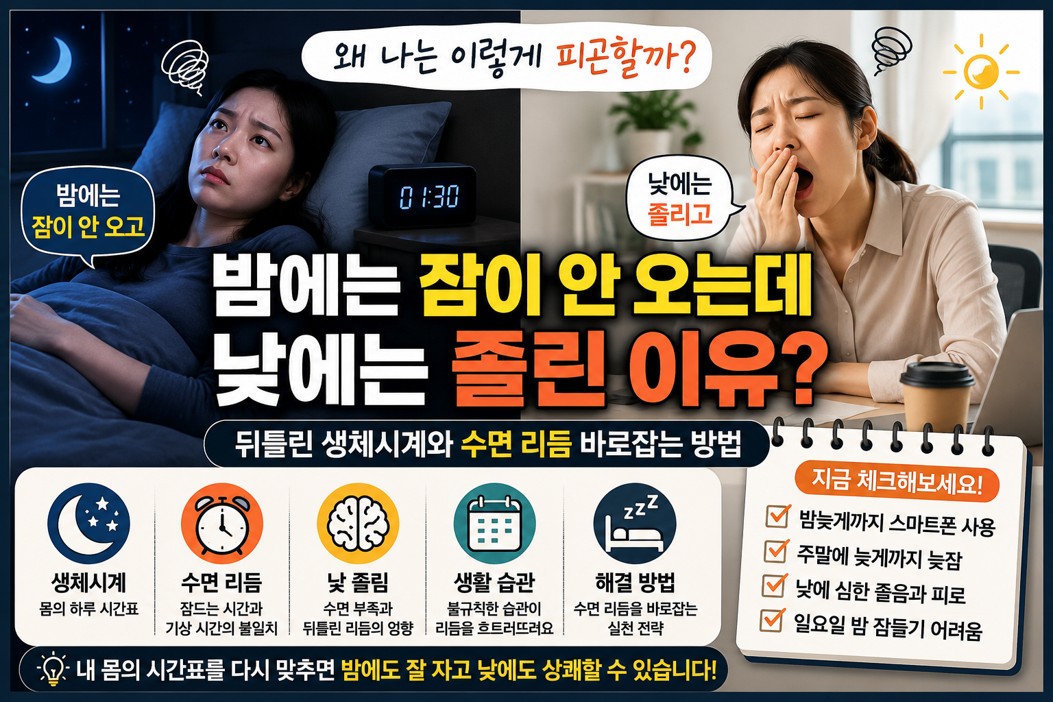 잠이 안오는데 졸인 이유 썸네일