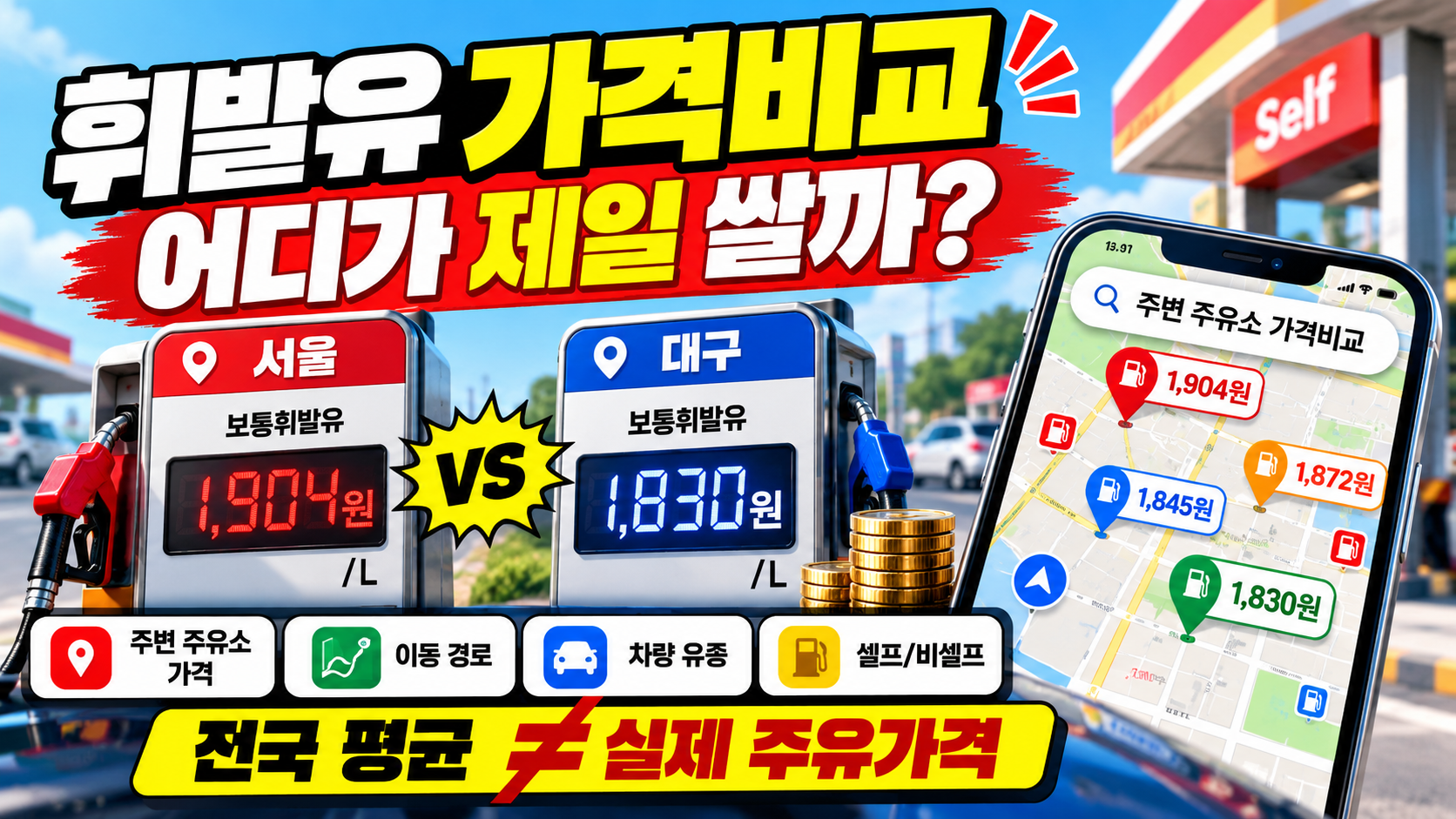 휘발유 가격비교 썸네일 이미지