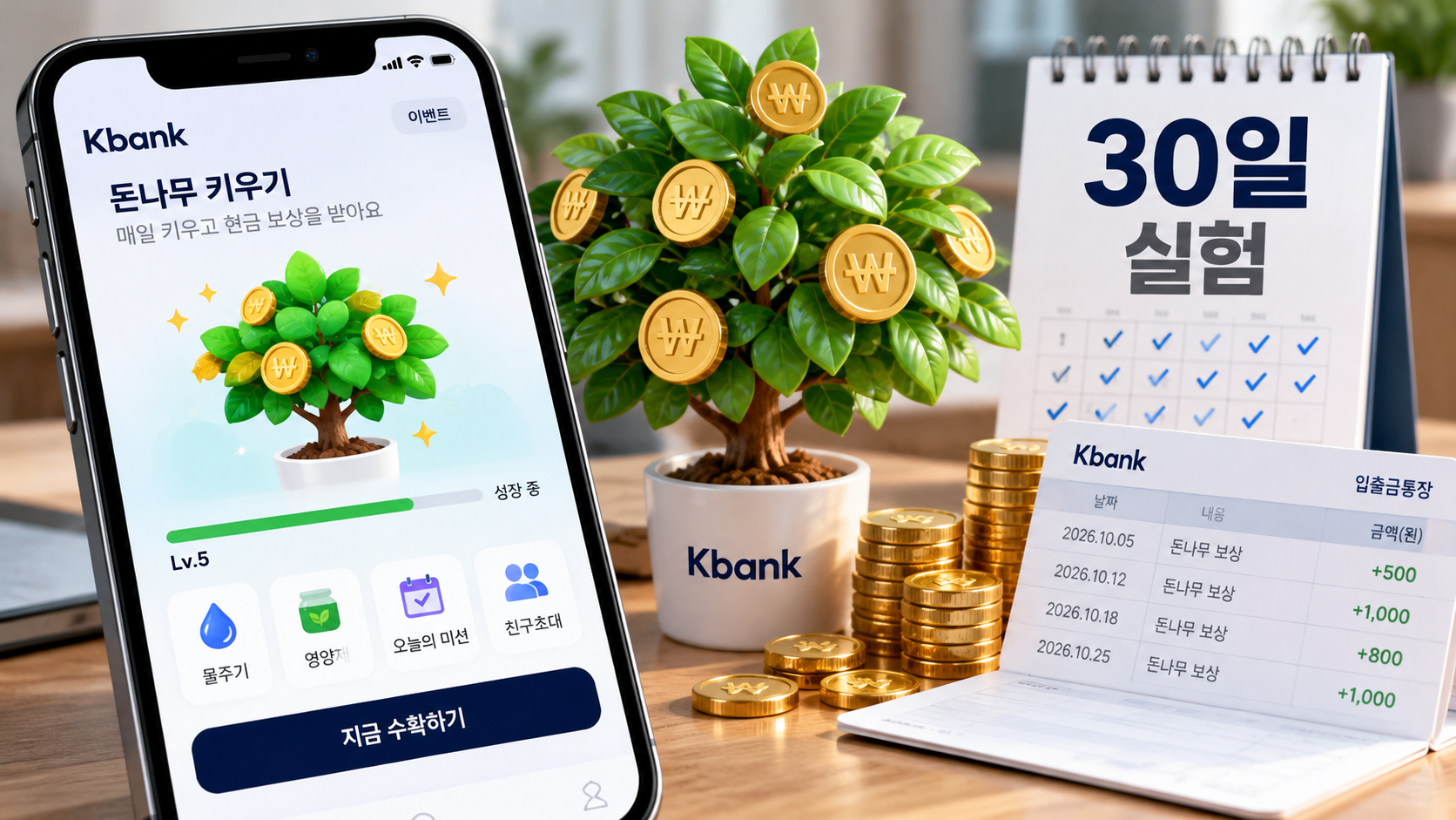 Kbank 돈나무 30일 실험 썸네일 이미지