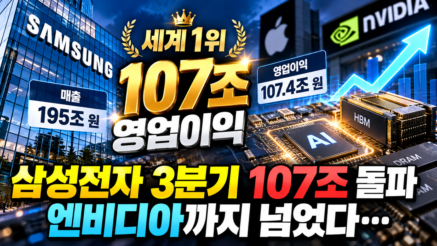 삼성전자 AI 반도체 실적 급등 썸네일 이미지