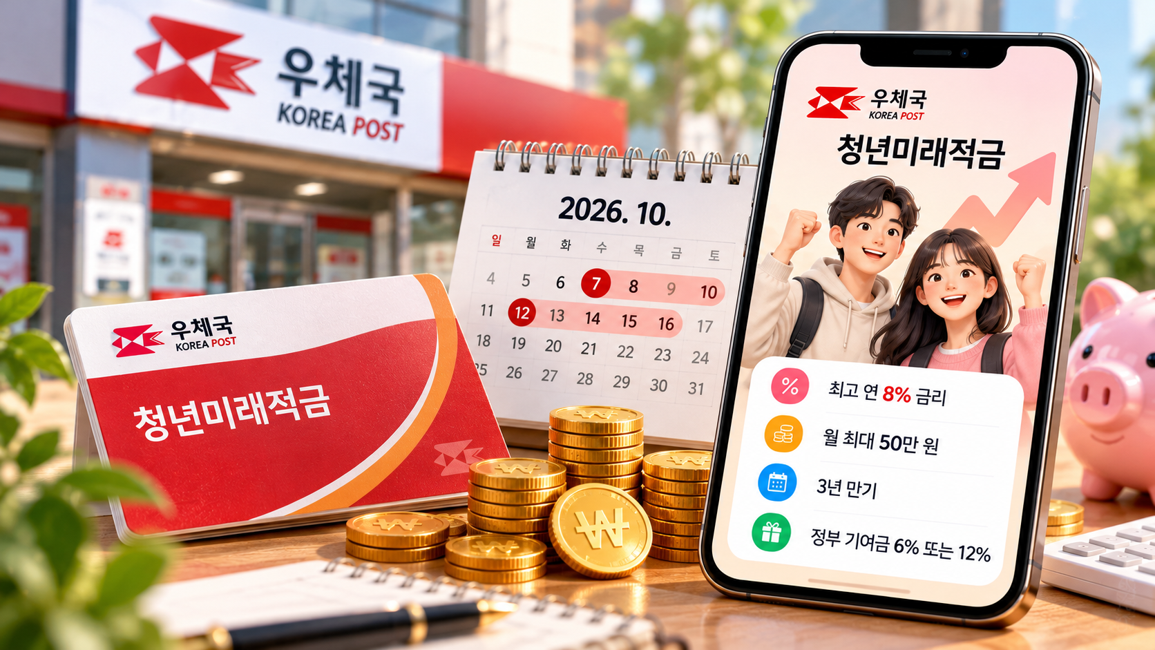 우체국 청년미래적금 성장 이야기 썸네일 이미지